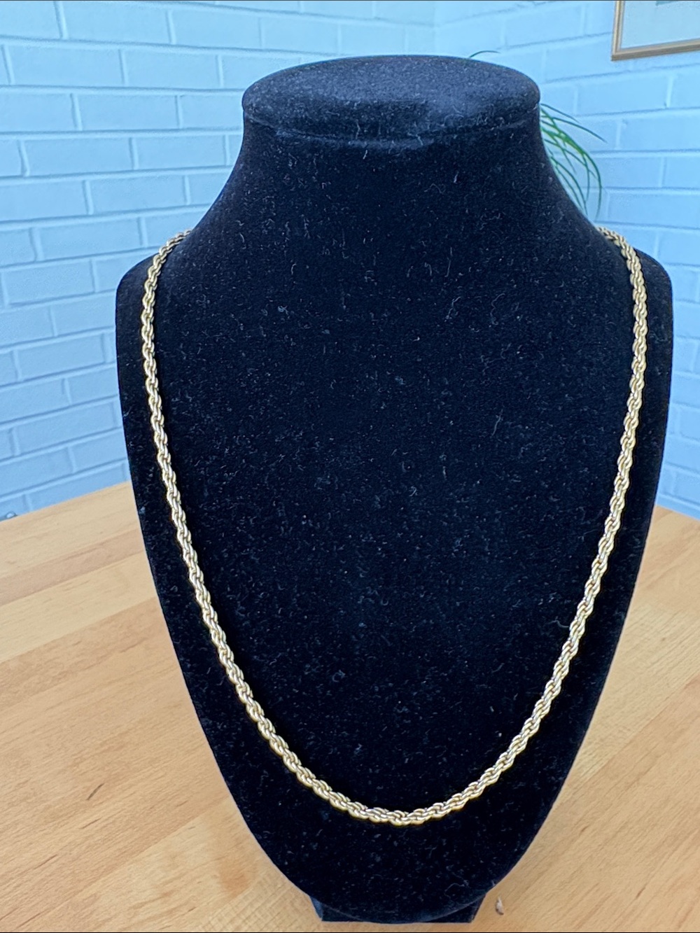 Vintage Gold Rope 27in Chain Necklace
